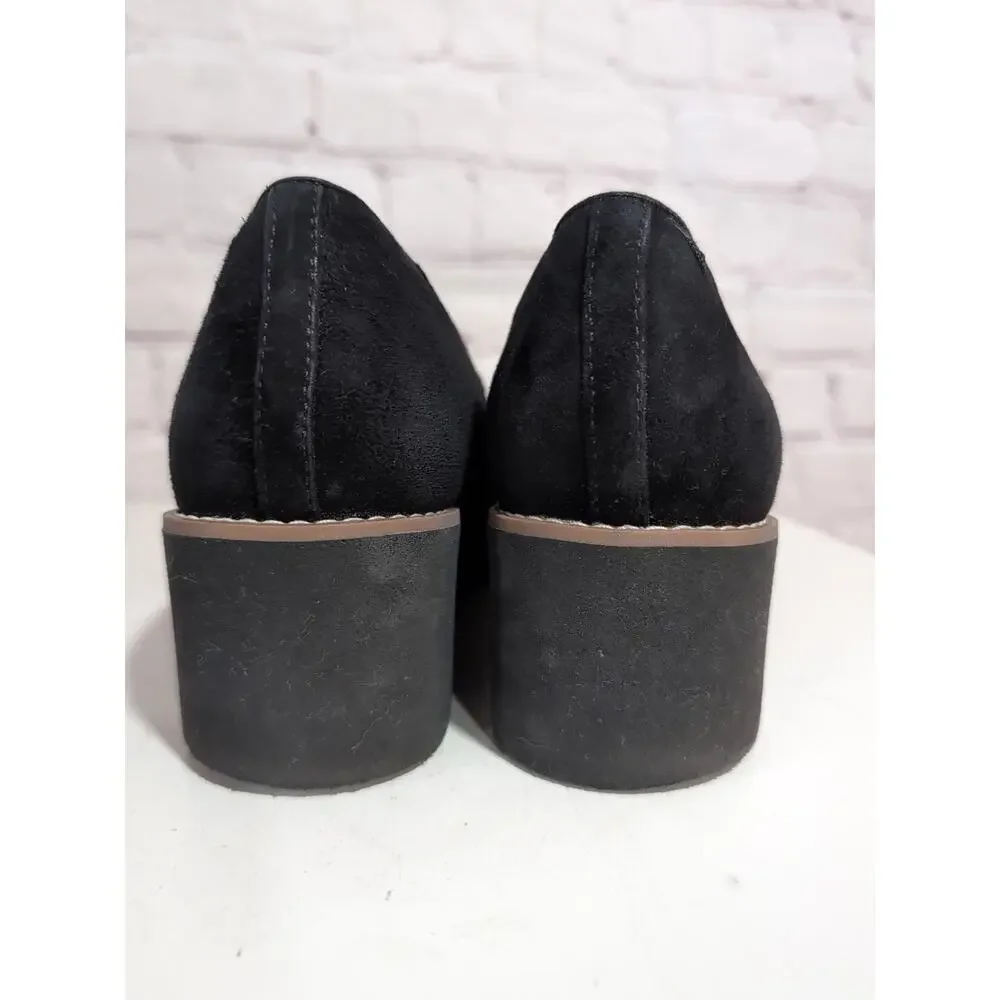 Vionic Women's Size 10 Willa Wedge Water Repellent Black Suede Euro 41